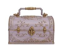 JZWCHQ jewelry box Vintage Trinket Jewelry Box With Portable Handle Ornate Ring Earrings Treasure Case Plastic Music Jewelry Boxes For Women Girls jewelry case organizer (Color : Jewelry Box C)