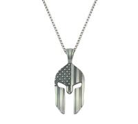 JZWCHQ Jewelry Classic Retro 3D Ancient Greek Spartan Helmet Necklace Men's Knight Hero Mask Rock Punk Pendant Bicycle Accessories Jewelry Fashion Trendy Creative thing For Women And Men thing