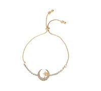JZWCHQ jewelry Full Petal Star Moon Rhinestone Bracelet Colorful Tassel