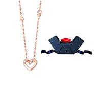 JZWCHQ jewelry/necklaces hollow diamond love heart necklace fashion clavicle chain jewelry with gift box classic confession gift/anniversary women's pendants