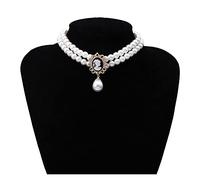 JZWCHQ Jewelry/Necklaces Layered Short Pearl Choker Necklace for Women White Beads Necklace Wedding Jewelry Pearl Choker Collar Gifts Women's Pendants
