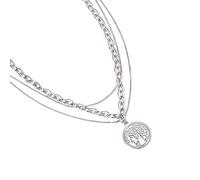 JZWCHQ Jewelry/Necklaces Multi-Layered Necklaces Trend Men and Women Niche Hip-hop Cold Wind Titanium Steel Sweater Clavicle Chain Accessories Jewelry Women's Pendants
