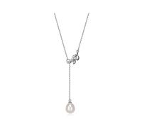 JZWCHQ Jewelry/Necklaces S925 Freshwater Pearl Pendant Chain 7-8mm White Drop-Shaped Necklace Gift Fashion All-Match Female Jewelry Women's Pendants