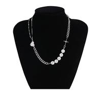 JZWCHQ Jewelry/Necklaces Simulated Pearl Choker Hollow Crystal Necklace for Women Long Tassel Necklaces Wedding Fashion Jewelry Women's Pendants