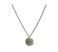 JZWCHQ Jewelry/Necklaces Titanium Steel Chain Necklace, Personalized Round Shape Alloy Couple Necklace, Love You from Here to The Moon Women's Pendants