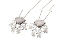 JZWCHQ Jewelry New 2025 Arrival New Creative Design Pave Crystal Zircon Son/Daughter His/Her Charm Pendant Necklaces Women's Jewelry With For You Accessories Trendy Creative Gift gift