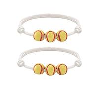 JZWCHQ jewelry Party Yellow Beads Friendship Beaded Bracelet Softball Gifts Girls Watch