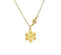 JZWCHQ Jewelry Unisex Stainles Stell Christmas Snowflake Santa Pendant Necklace Stainless Steel Plated Chain Women Jewelry Birthday Gift Fashion Trendy Accessories Creative For Women And Men gift