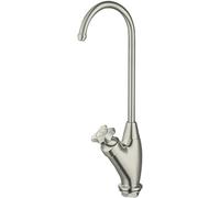 JZWCHQ Kitchen 360 Reverse Osmosis Faucet Gooseneck Sink Water Filter Faucet Single Hole Kitchen Faucet-Black(Brushed)