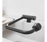 JZWCHQ Kitchen Mixer Tap Folding Inside Window Black Stainless Steel 360° Rotation Faucet Single Hole Hot and Cold Multiple Modes Kitchen Sink Taps