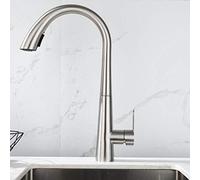 JZWCHQ Kitchen Sink Mixer Tap with Pull Down Sprayer,Kitchen Taps Brushed Hot and Cold 360°Rotating Stainless Steel Multifunctional Kitchen Sink Faucet-Brushed