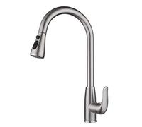 JZWCHQ Kitchen Sink Mixer Tap with Pull Down Sprayer,Kitchen Taps Brushed Stainless Steel Rotatable Teles Splash-Proof Hot and Cold 2 Functions Faucet