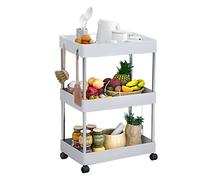 JZWCHQ Kitchen Storage Cabinets Kitchen Rack Floor-to-ceiling Multi-layer Refrigerator Cracks Removable Trolley Side Storage Rack Living Room Supplies Storage Rack Kitchen Shelves (Color : 4 Layer)