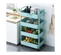 JZWCHQ Kitchen Storage Cabinets Plastic Trolley Rack Kitchen Thickened Multi-layer Floor Fruit and Vegetable Rack Finishing Rack Narrow Slit Mobile Storage Rack Kitchen Shelves (Color : Grey, Size :