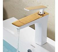 JZWCHQ Kitchen Taps Basin Faucets White Waterfall Bathroom Faucets Basin Sink Faucet Mixer Deck Mounted Bathroom Faucet Mixer