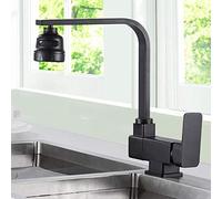 JZWCHQ Kitchen Taps Inside Window Kitchen Sink Tap Hot and Cold Brass Window Opening Folding 360° Rotation Single Hole 3 Modes Kitchen Sink Faucet