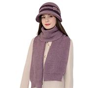 JZWCHQ Knitted Hat Women Winter Knitting Gloves Scarf Hat Suit