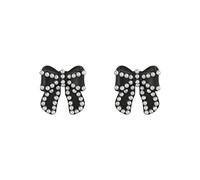 JZWCHQ Ladies Fashion Elegant Earrings Black Pearl Bowknot Pendant Earrings Christmas Party Banquet Earrings Jewelry High-end Earrings