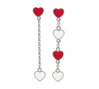 JZWCHQ Ladies Jewelry Elegant Shiny Crystal Zircon Heart-shaped Long Tassel Drop Earrings Ladies Earrings Women Earrings