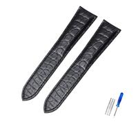 JZWCHQ Leather Strap Compatible Genuine Black Brown Watch Band For Men And Women 16 18 20 22 24mm