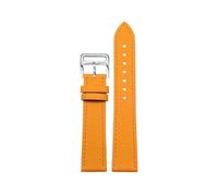 JZWCHQ Leather Watch Strap of The Watch is Suitable Compatible with Hermes 14/16/18/20mm Fashionable Comfortable Soft Cowhide Bracelet(Orange-Gold,20mm)
