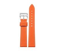 JZWCHQ Leather Watch Strap of The Watch is Suitable Compatible with Hermes 14/16/18/20mm Fashionable Comfortable Soft Cowhide Bracelet(Orange-Gold,20mm)