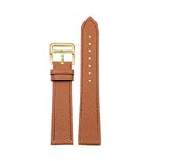 JZWCHQ Leather Watch Strap of The Watch is Suitable Compatible with Hermes 14/16/18/20mm Fashionable Comfortable Soft Cowhide Bracelet(Orange-Gold,20mm)