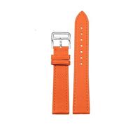 JZWCHQ Leather Watch Strap of The Watch is Suitable Compatible with Hermes 14/16/18/20mm Fashionable Comfortable Soft Cowhide Bracelet(Orange-Gold,20mm)
