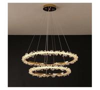 JZWCHQ Luxury Crystal Ceiling Pendant Lights Home Living Room Lighting Decoration Modern Gold Chandelier Indoor Hanging Lights Fixtures(RC Dimmable,D40cm)