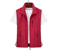 JZWCHQ Men's Outdoor Vest Casual Multi-pocket Hiking Travel Thin Section Sleeveless Jacket Photography Mountaineering Men's Clothing