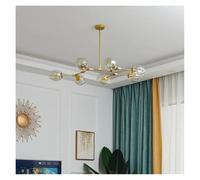 JZWCHQ Modern Tree Branch Magic Bean Chandelier Flower Board Chandelier Living Room Bedroom Lobby Indoor Lighting Decoration(7 Head-Clear)