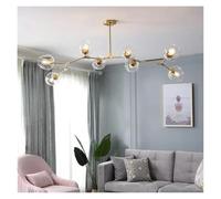 JZWCHQ Modern Tree Branch Magic Bean Chandelier Flower Board Chandelier Living Room Bedroom Lobby Indoor Lighting Decoration(7 Head-Clear)