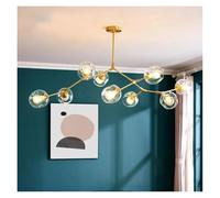 JZWCHQ Modern Tree Branch Magic Bean Chandelier Flower Board Chandelier Living Room Bedroom Lobby Indoor Lighting Decoration(7 Head-Clear)
