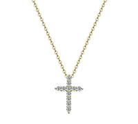 JZWCHQ moissanite cross pendant necklace for women 100% 925 sterling silver 0.1ct 3mm d color diamond necklaces jewelry