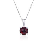 JZWCHQ Natural Blue Gemstone Pendant Necklace For Women Jewelry 925 Sterling Silver Round Birthstone