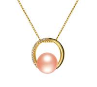 JZWCHQ natural freshwater pearl necklace round zircon pendant high jewelry for women Made in China