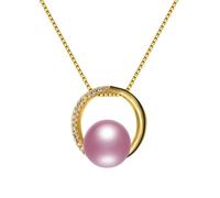 JZWCHQ natural freshwater pearl necklace round zircon pendant high jewelry for women Made in China