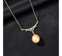 JZWCHQ Natural Freshwater Pearl Pendant Necklaces 925 Sterling Silver Jewelry for Women Dating Christmas