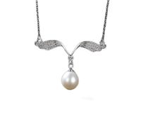 JZWCHQ Natural Freshwater Pearls Pendant Necklace for Women 925 Sterling Silver Jewellery Birthday