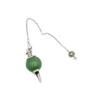 JZWCHQ Natural Gemstone Crystal Pendulum Dowsing Pendant Necklace-Obsidian-1Pc