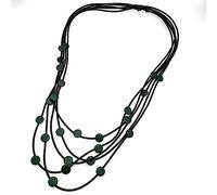 JZWCHQ Necklace for Women Chain Pendant Men Handmade Necklaces 5 Chains Color Red Purple Long Leather Luxury