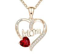 JZWCHQ Necklace Jewelry for Women Your With Our Exclusive Mom Heart Pendant Necklace: A Thoughtful Day Present