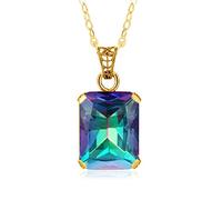 JZWCHQ necklace pendant 24k gold colour turquoise sterling silver pendant purely handmade anti-oxidant jewelry birthday