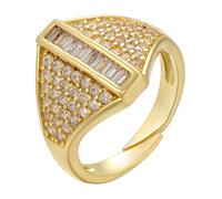 JZWCHQ Necklace Pendant Chain Men Women Jewellery 1 Piece Gold Color Rings Trend Crystal For Fashion Jewelry Party