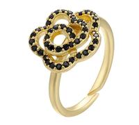 JZWCHQ Necklace Pendant Chain Men Women Jewellery 1 Piece Gold Color Rings Trend Crystal For Fashion Jewelry Party