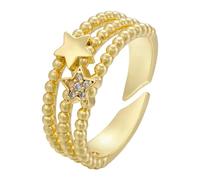 JZWCHQ Necklace Pendant Chain Men Women Jewellery 1 Piece Gold Color Rings Trend Crystal For Fashion Jewelry Party
