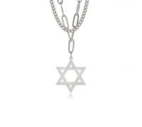 JZWCHQ Necklace Pendant Chain Men Women Jewellery Double Layer Necklace Women Jewelry