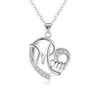 JZWCHQ Necklace Pendant Chain Men Women Jewellery Letter Mom Heart Shape Pendant Necklace Mother'S Day