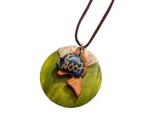 JZWCHQ Necklace Pendant Chain Men Women Jewellery Round Women's Necklace