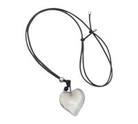 JZWCHQ necklace Stylish Elegant Love Heart Pendant Charm with Adjustable Leather ChaiJewelry Accessory for Trendy